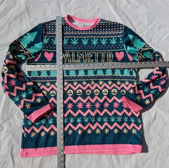 Atac Sportswear Neoprene Palmetto Crewneck Neon Sweatshirt Size Large - Picture 3 of 5